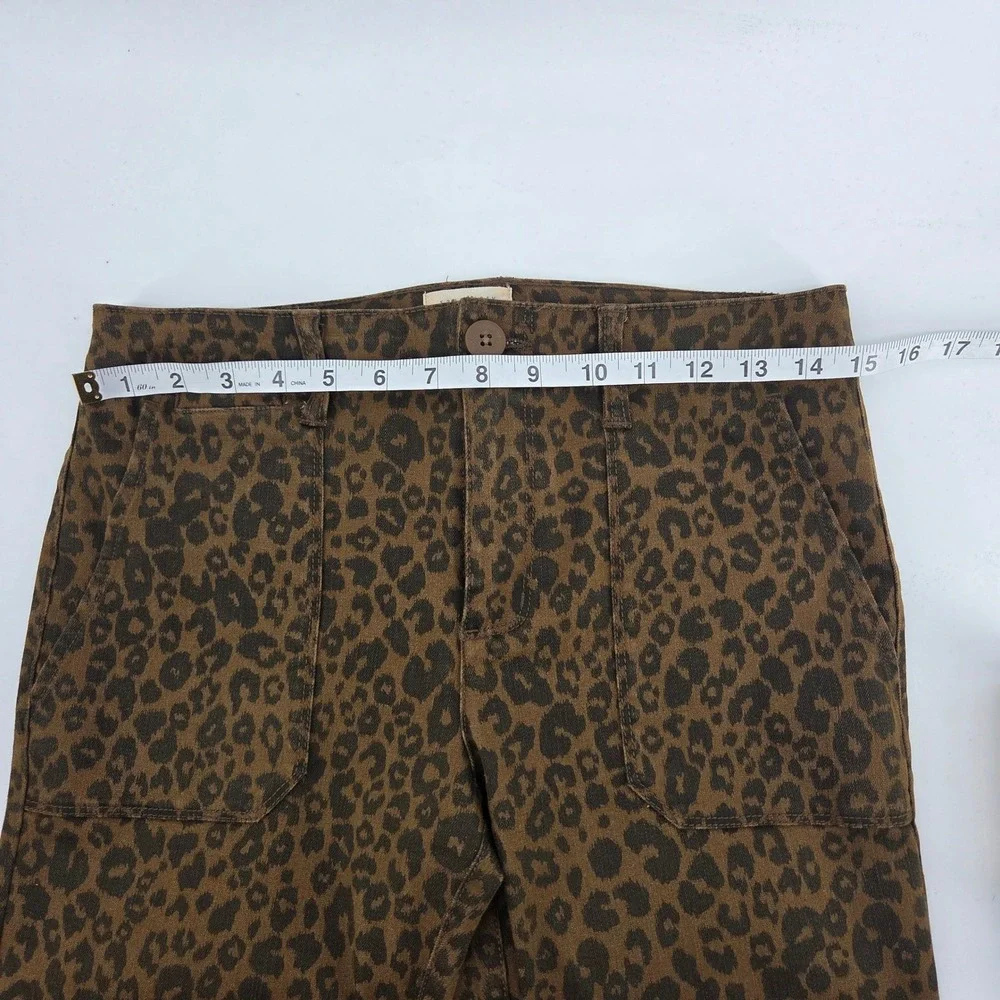 Sanctuary Pants 27 Brown Leopard Print Utility Slim Cargo‎ Standard Surplus